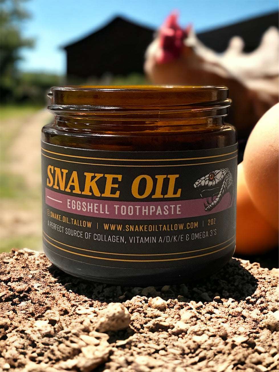 Eggshell & Tallow Toothpaste - Snake Oil Tallow Co.